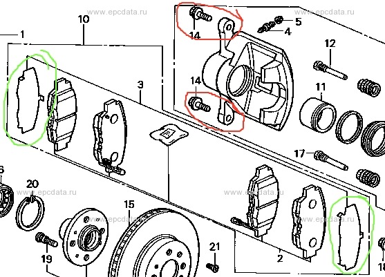 Епкадата. Замена колодок Хонда Цивик 2001 года седан схема. Замена колодок Хонда Цивик 2001 года седан схема автомат.