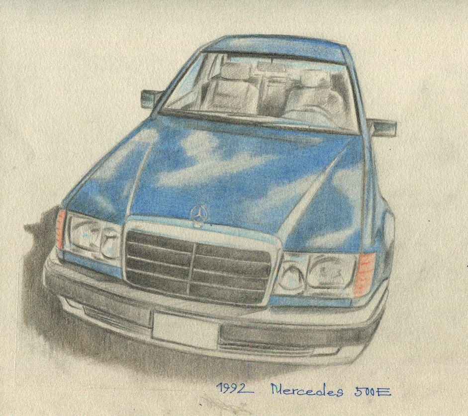 Мерседес w124 рисунок