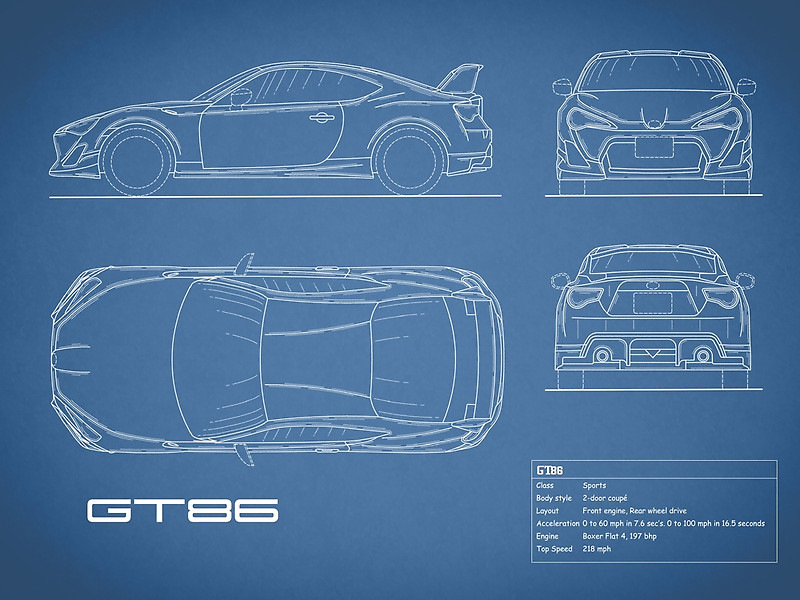 Blueprint перевод. Toyota 86 Blueprint. Toyota gt86 чертеж. Тойота gt 86 чертежи. Чертеж Субару брз.