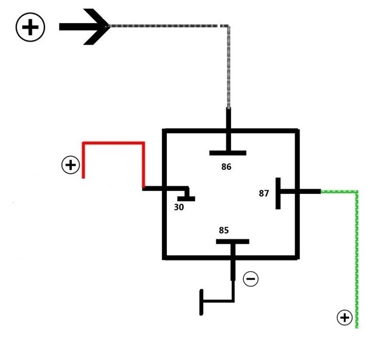 Реле автомобильное 12в схема