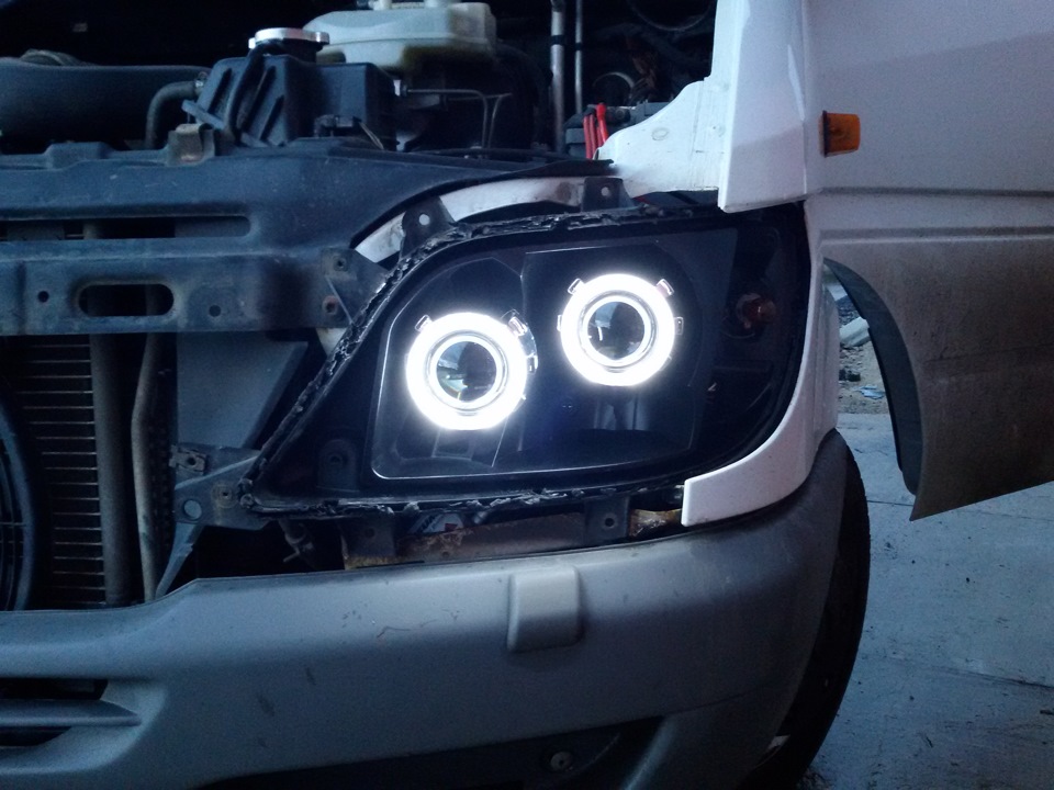 Линзирование фар Mercedes-Benz Sprinter — Mercedes-Benz V-Class (W638 ...