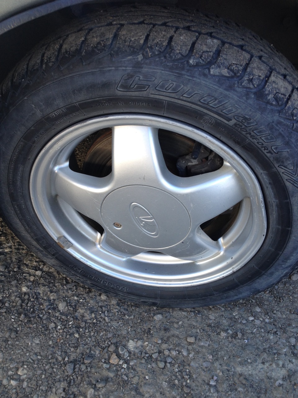 Погнутый диск=( — Lada 21124, 1,6 л, 2007 года | колёсные диски | DRIVE2