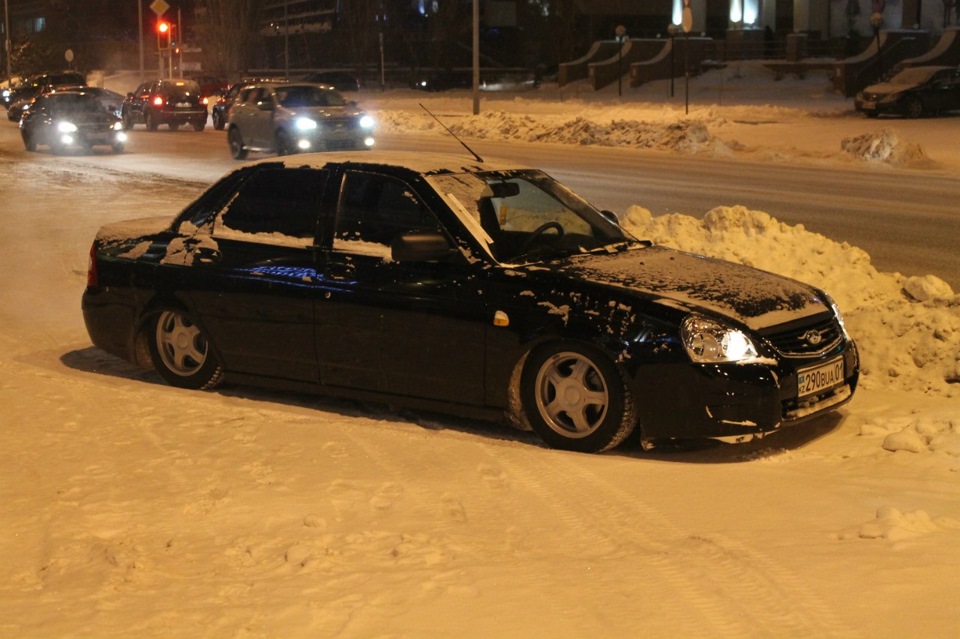 Приора первый снег