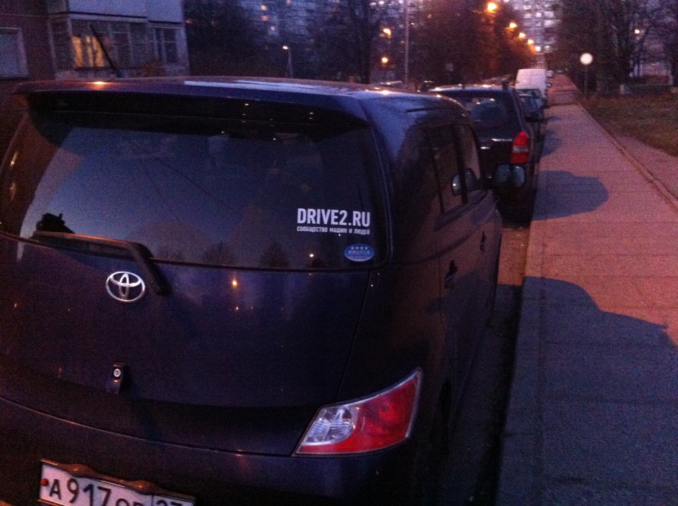 Пришла наклейка. — Toyota bB (QNC20), 1,3 л., 2006 года | просто так ...