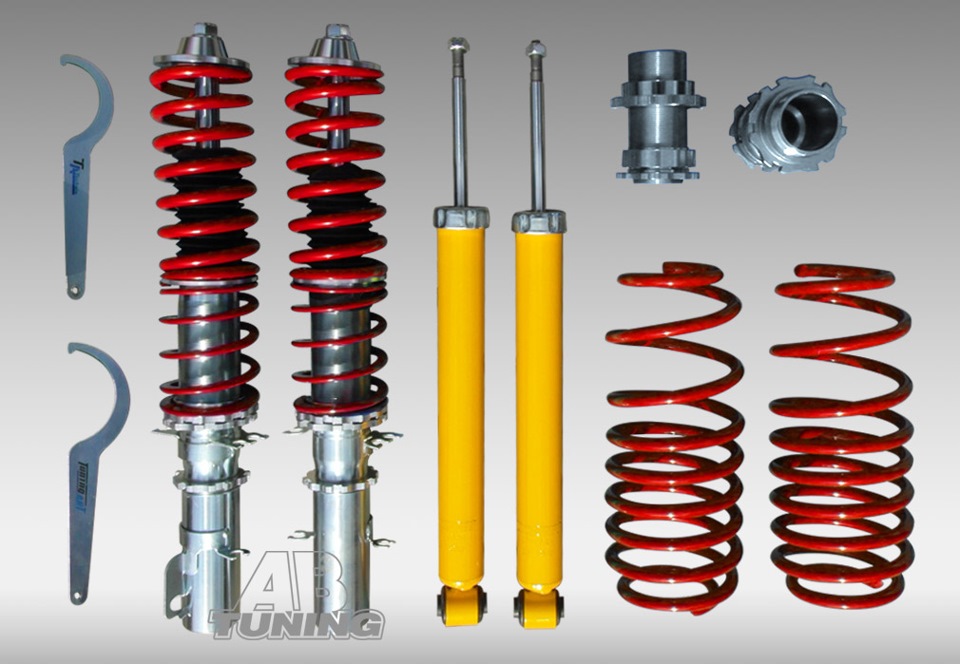 Две пружины. Винтовые регулируемые амортизаторы Фольксваген Бора. Пружины регулируемые гольф 2. Регулируемые стойки на гольф 4. Стойки с пружинами гольф 2.