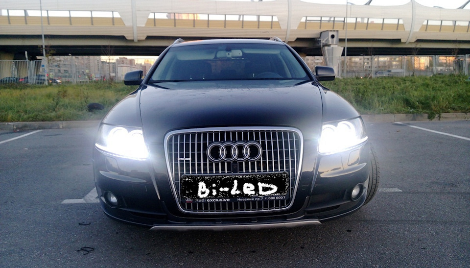 Ангельские глазки и ДХО — Audi Allroad (C6)