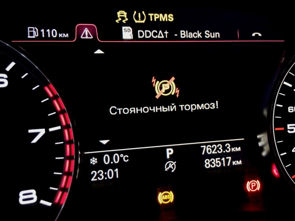 Ошибки ауди а6 с7. Ауди q5 ошибка стояночного тормоза. Ауди ошибка TPMS Audi. Ошибка тормозной системы Ауди. Неисправности стояночного тормоза.