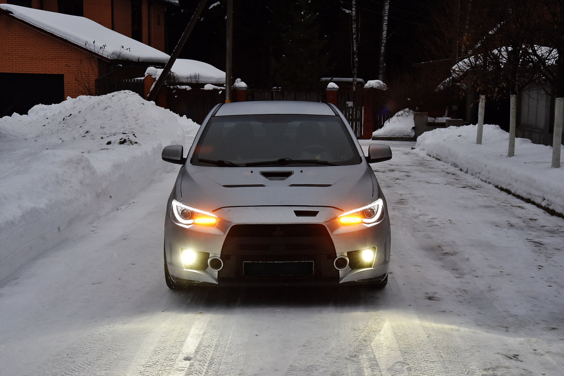 Передние фары на лансер 10 тюнинг Новая головная оптика - Mitsubishi Lancer X, 1,6 л, 2013 года тюнинг DRIVE2