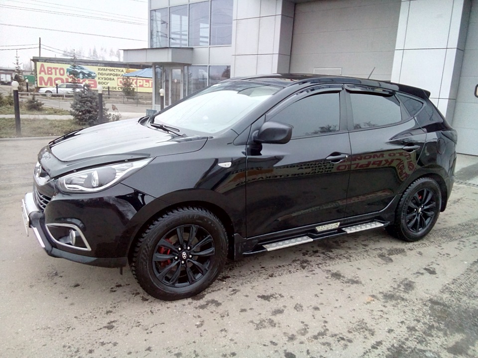 Hyundai ix35 тюнинг фото съёмная тонировка не силикон - Hyundai ix35, 2 л, 2013 года тюнинг DRIVE2