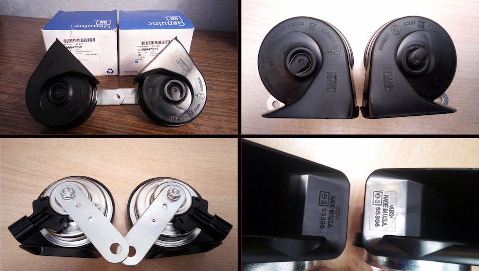 вот они клаксоны FIAMM for Epica, made in USA — Chevrolet Lacetti 5D. Запчасти на фото: S5306