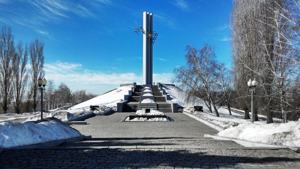 Парк победы зимой саратов