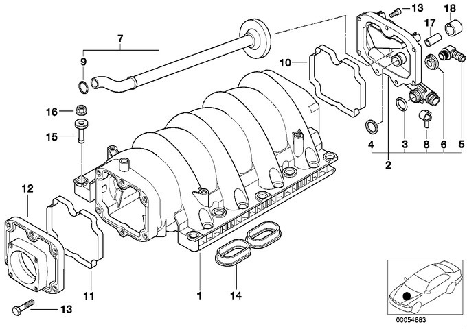 Мембрана КВКГ BMW E39, E38, E31 М60, М62, M62TU