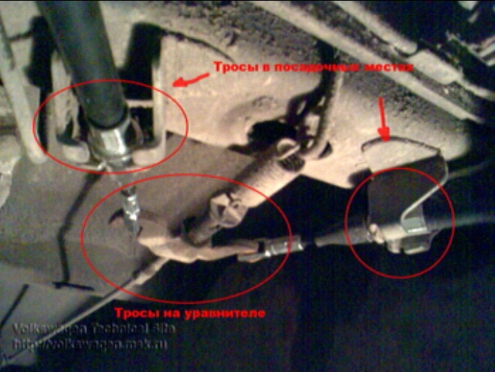 Фольксваген поло как поменять троса ручника Замена тросов ручника и модификация натяжителя. - Ford Galaxy (Mk I), 1,9 л, 199