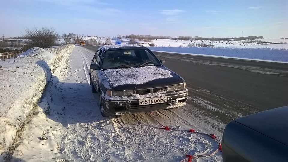 Новокузнецк -Томск, взгляд из-за руля буксируемой машины — Mitsubishi ...