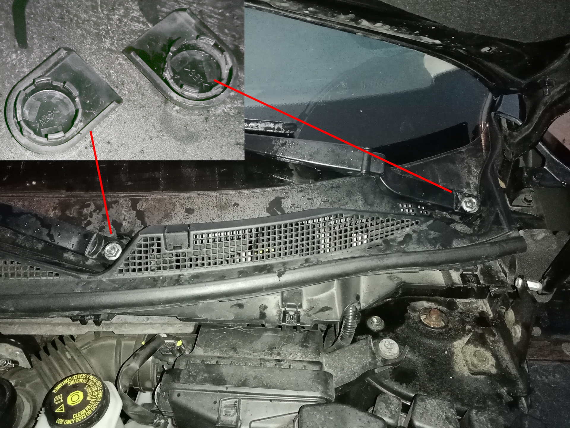 Омыватель лобового стекла — Nissan Qashqai (2G), 2 л, 2017 года ...