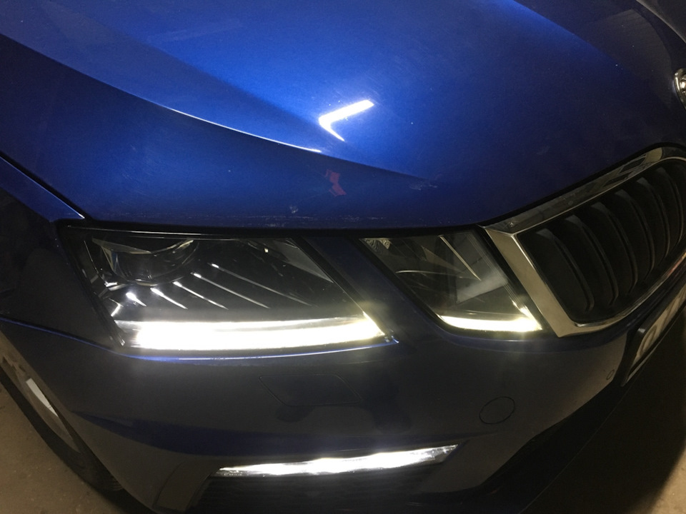 led фары octavia a7 fl