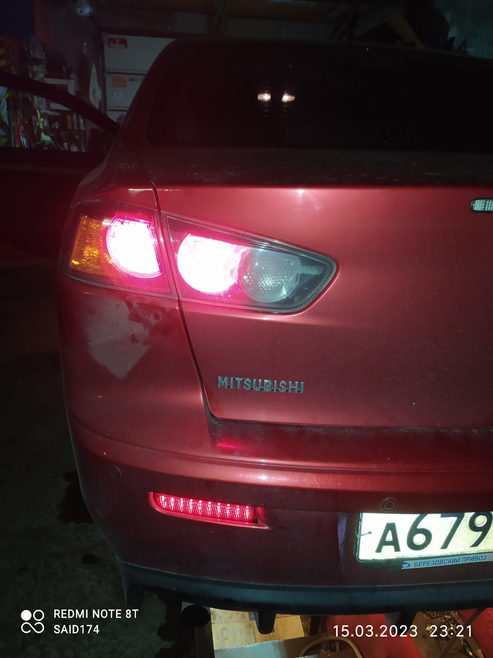 Светодиодные фонари с Али в задний бампер, вместо катафот. — Mitsubishi  Lancer X, 2 л, 2007 года | стайлинг | DRIVE2