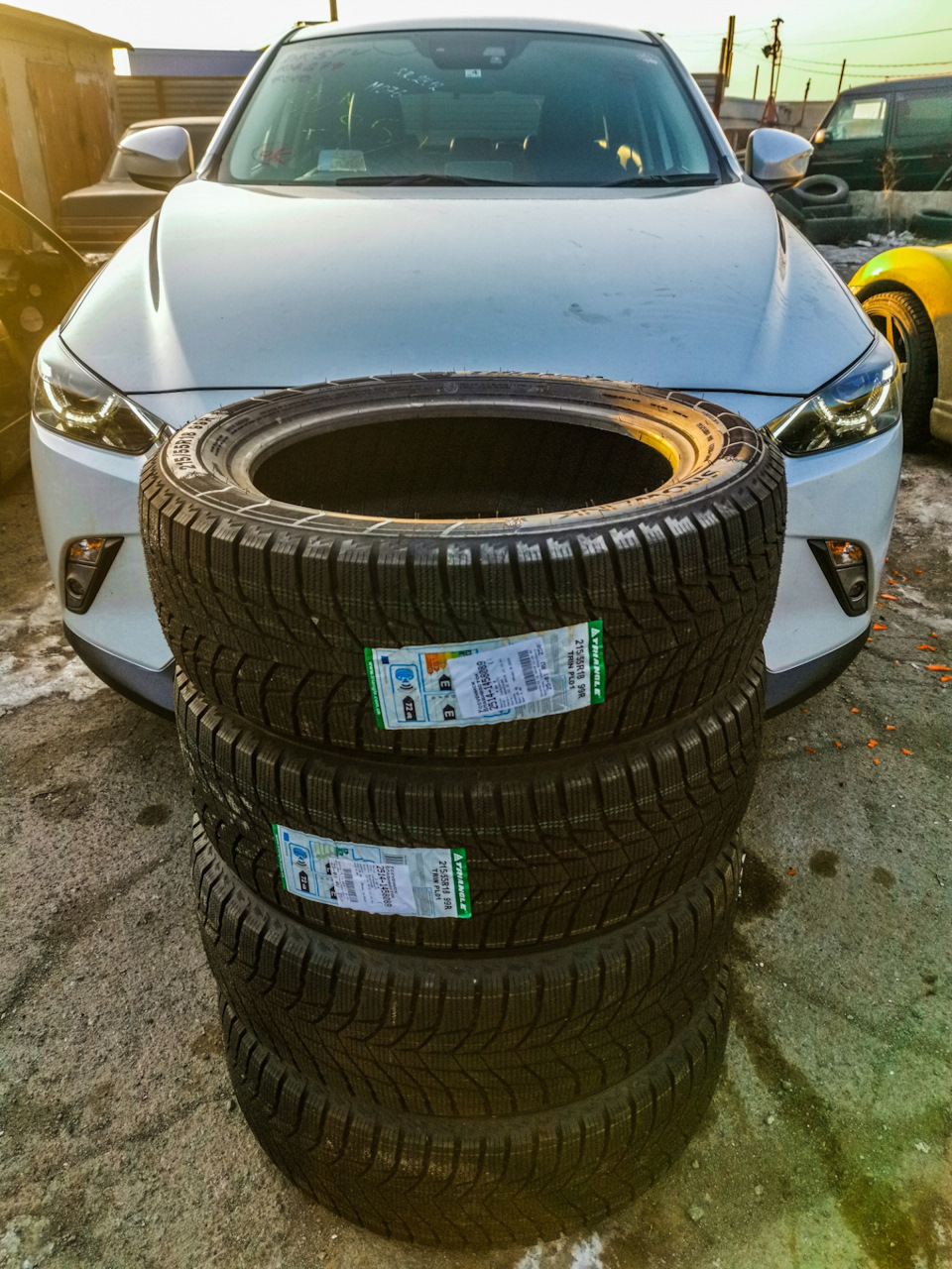 Переобувка на зиму 215/55 R18 — Mazda CX-3, 1,5 л, 2016 года | шины | DRIVE2