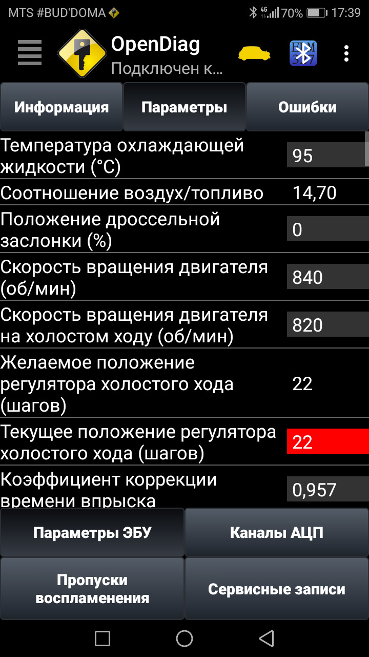 Ошибка 0171 Бедная смесь устранена — Lada 21124, 1,6 л, 2007 года | поломка  | DRIVE2