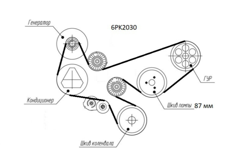 Ремень патриот с кондиционером схема