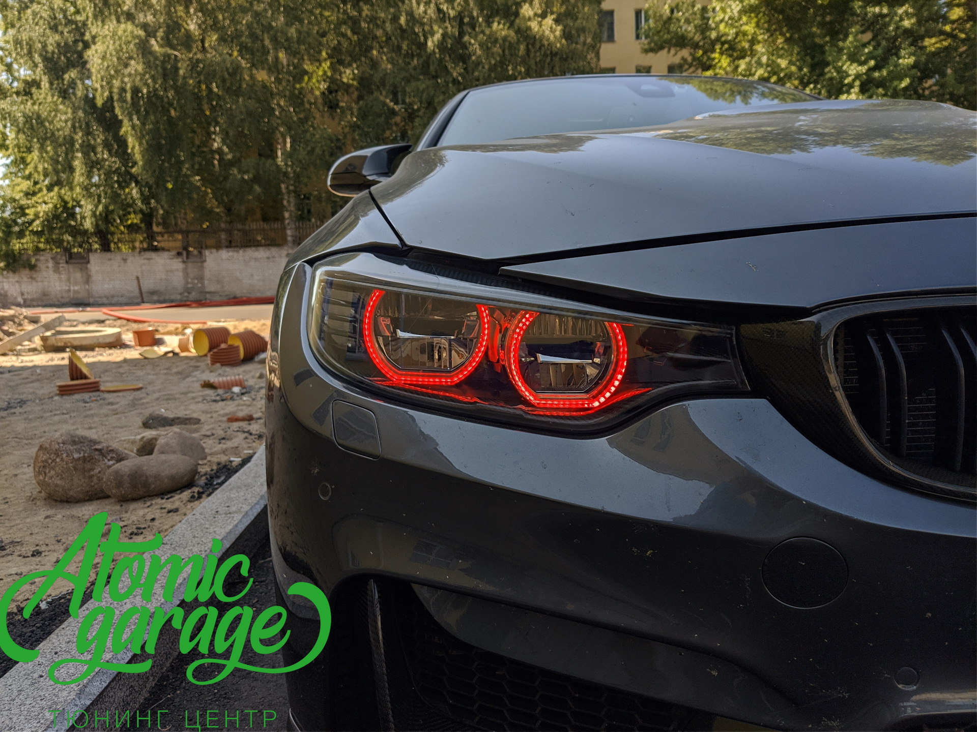 BMW M4 f83, установка RGB- ангельских глазок — AtomicGarage на DRIVE2