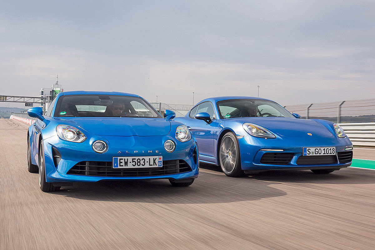 Renault Alpine A110 и Porsche Cayman Autobildde Drive2