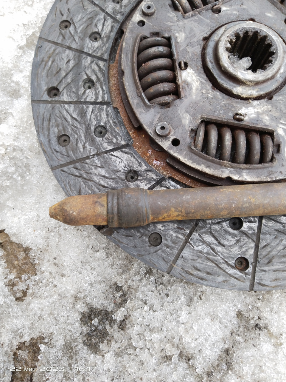 Центровка диска сцепления — Hyundai HD 72, 3,3 л, 2006 года | своими ...