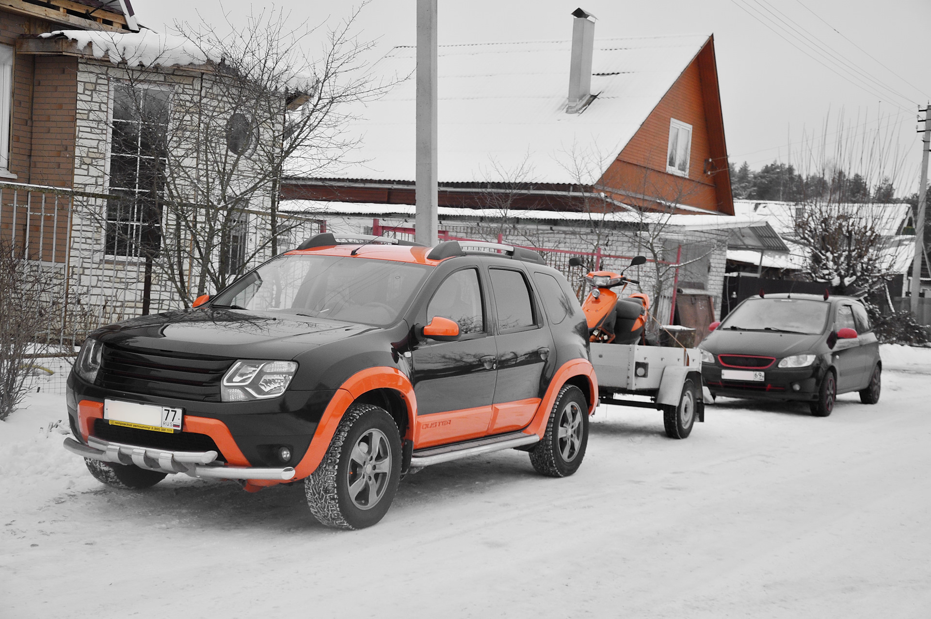 Перевозка скутера в прицепе — Renault Duster (1G), 2 л, 2013 года |  наблюдение | DRIVE2