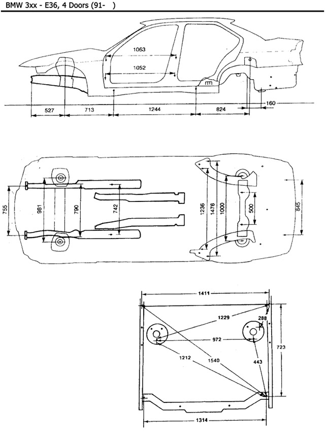 Размеры колес е36. Геометрия кузова БМВ е36 седан. Геометрия кузова БМВ е34. Габариты БМВ е36 седан. BMW e36 контрольные точки.