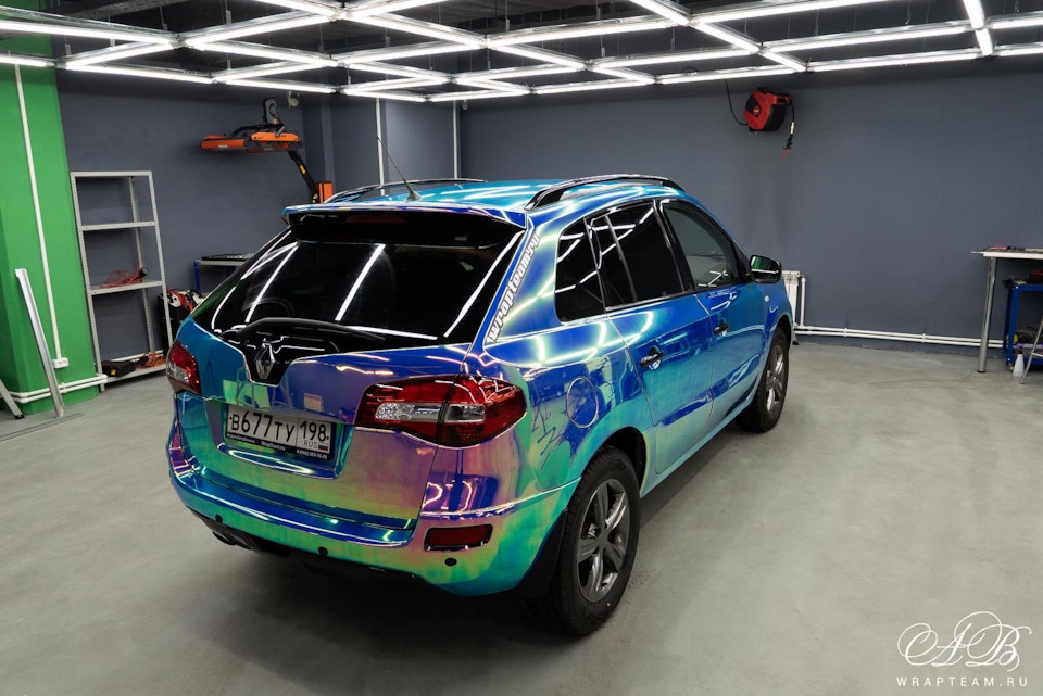 Оклейка Koleos в хром пленку — DRIVE2