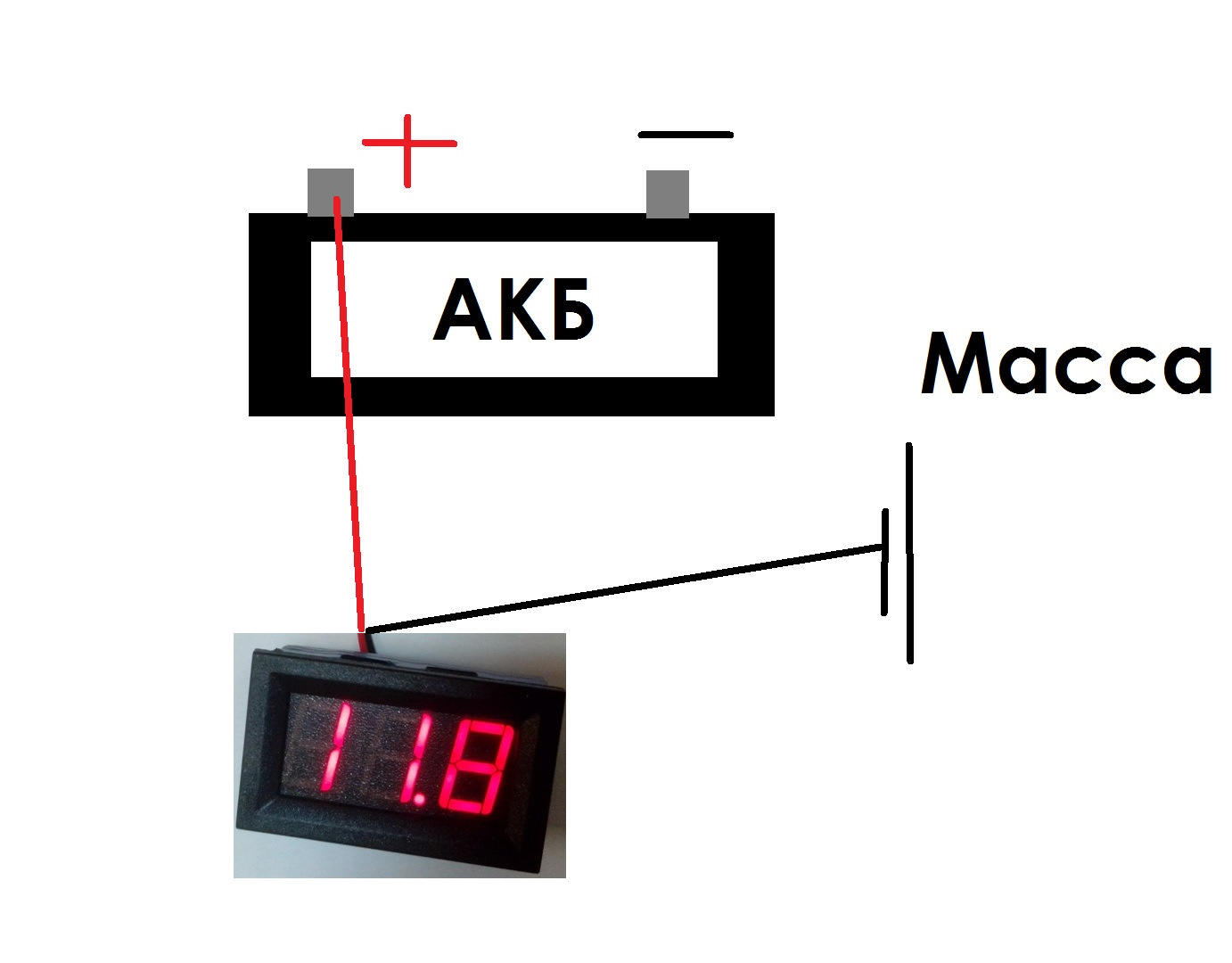Как подключить электронный вольтметр