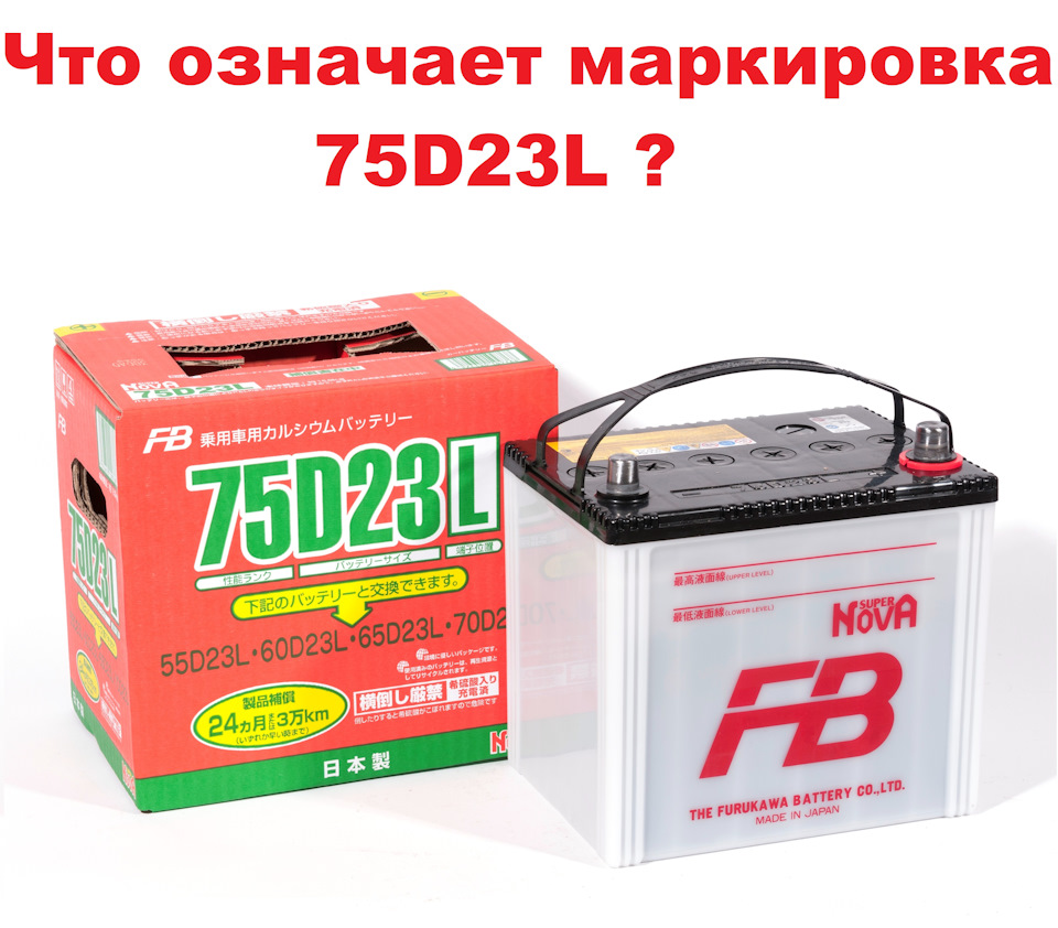 Расшифровка маркировки АКБ типа 75D23L — особенности и технические  характеристики — блог АКБ98 — akb98 на DRIVE2