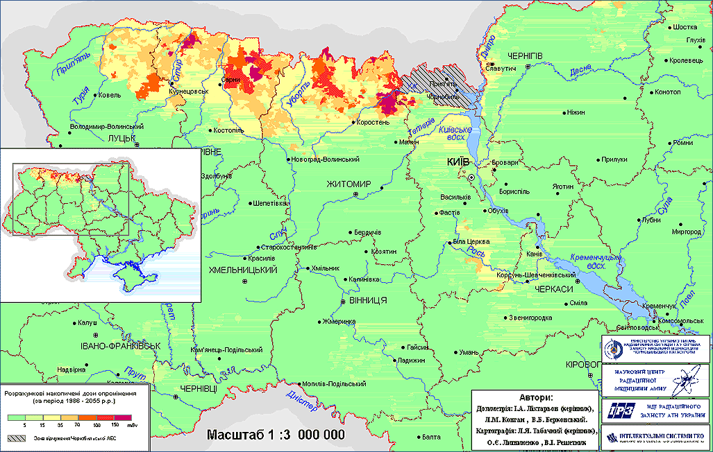 Радиационная карта украины