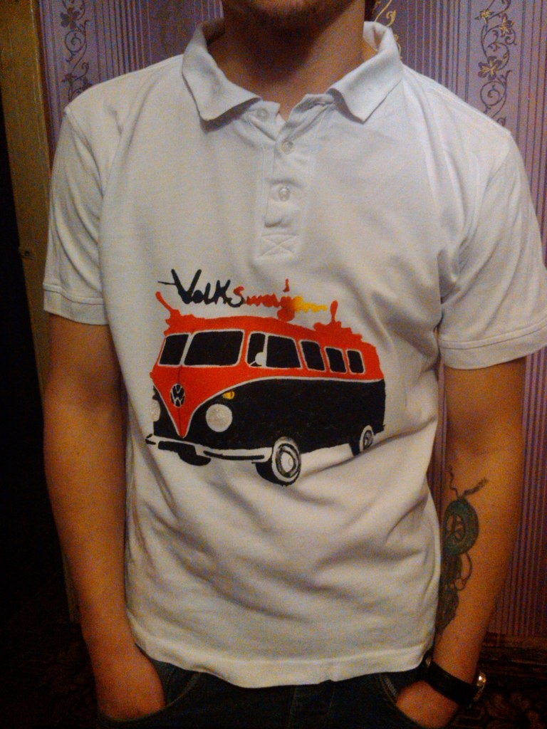 Авторская Футболка VW T1 — Volkswagen Transporter T4, 2,5 л, 1997 года ...