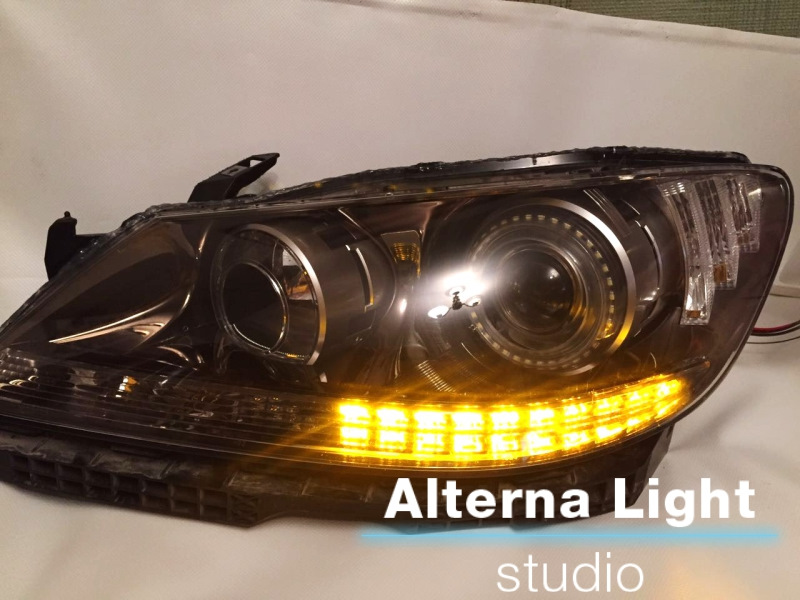 Восстановление отражателей фар (замена линз) + led повороты + ДХО на ...