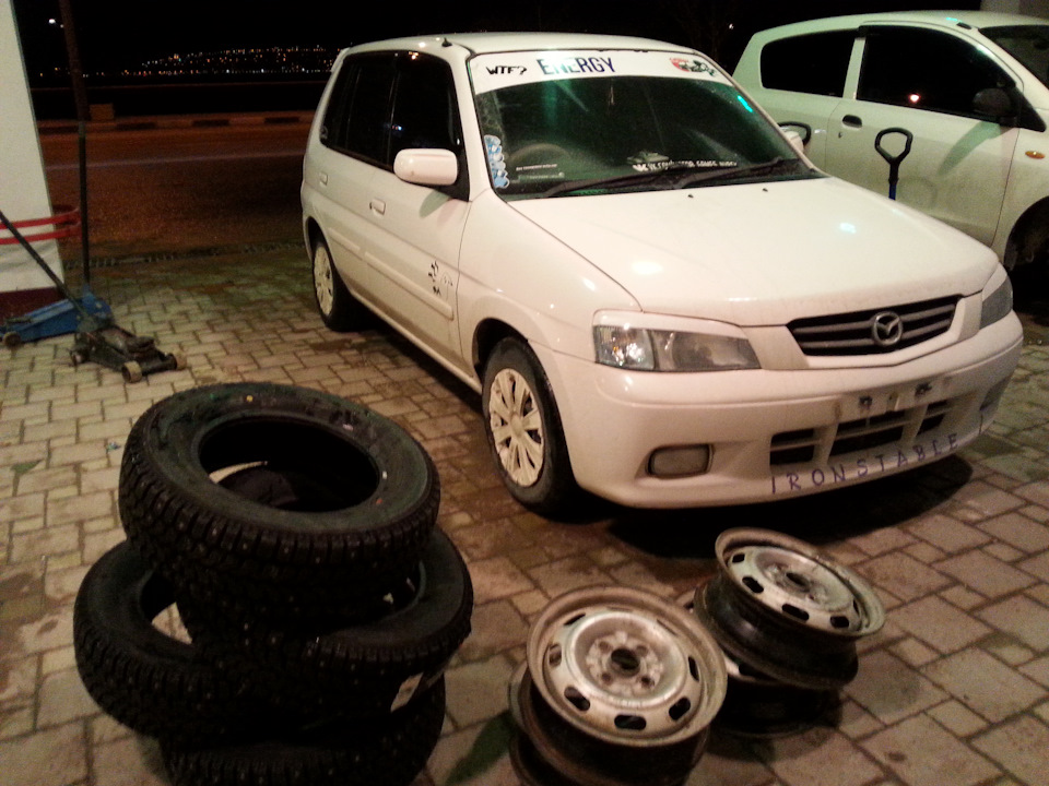 как правильно поставить стойки. — Mazda Demio (1G), 1,3 л, 2001 года ...