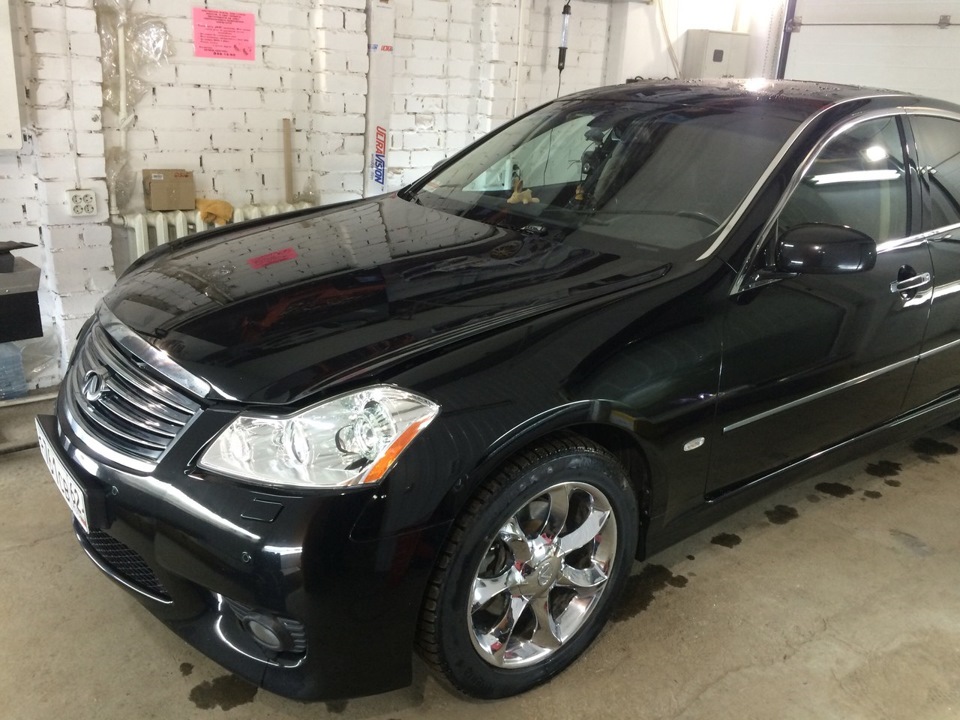 Infiniti M35x. Установка CCFL ангельских глазок и покраска фар внутри в ...