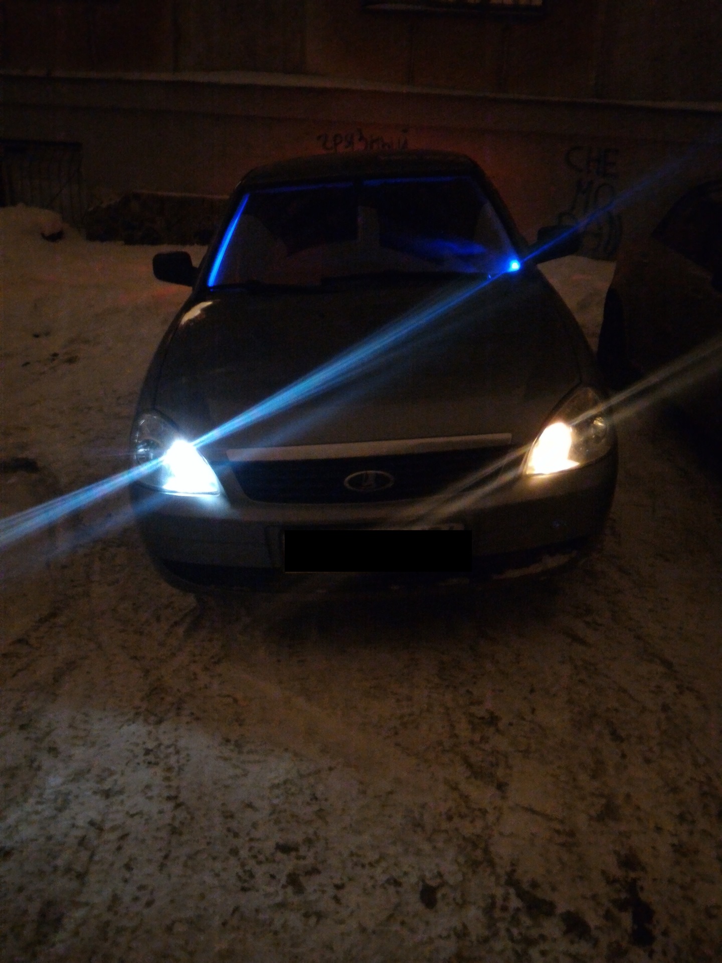 Диодные лампы в габариты — Lada Приора седан, 1,6 л, 2008 года ...