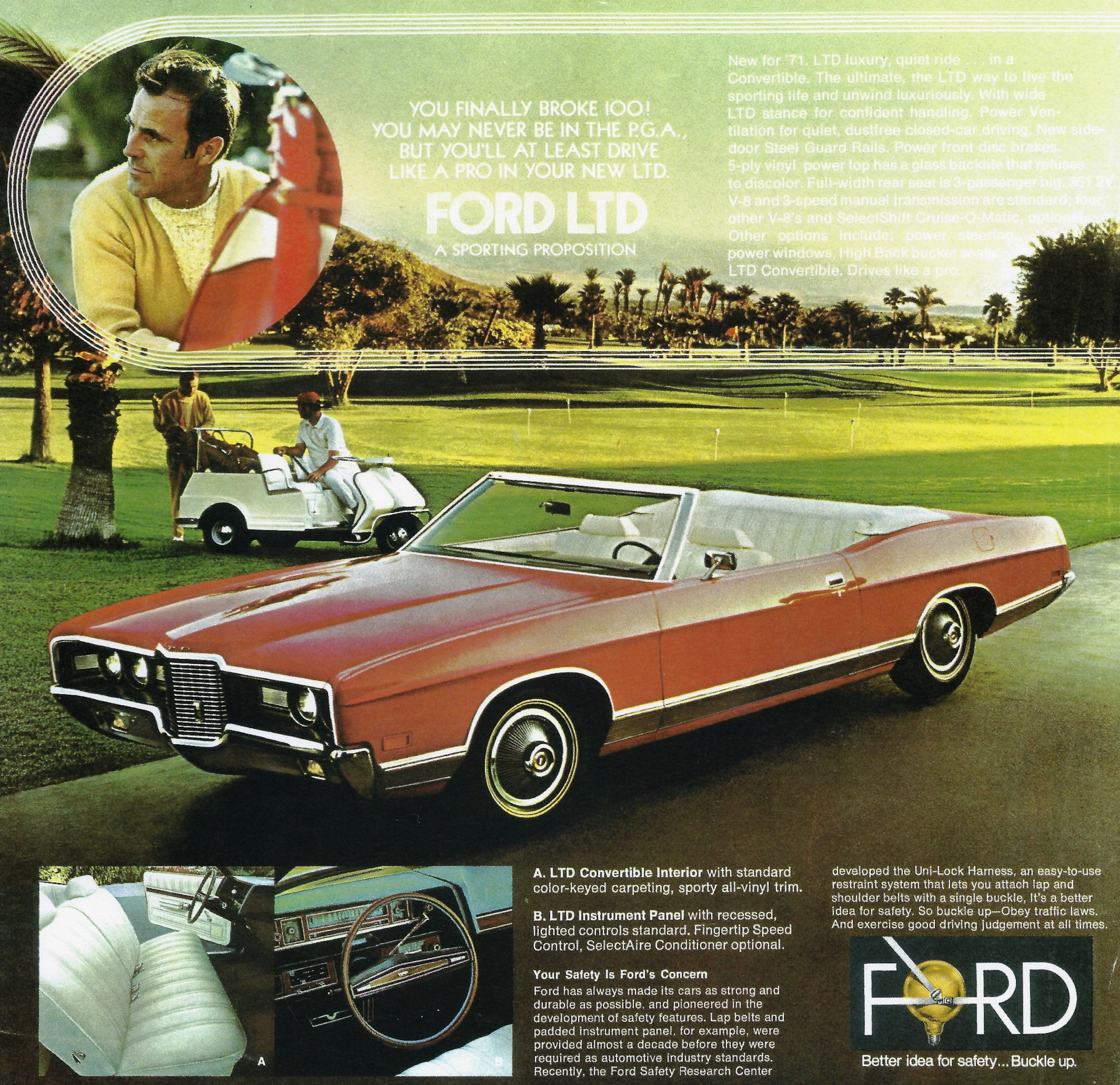 Безопасность форда. 1971 Ford Ltd Coupe Brochures. 1971 Ford Pinto Brochure. Ford Ltd Galaxie кабриолет.