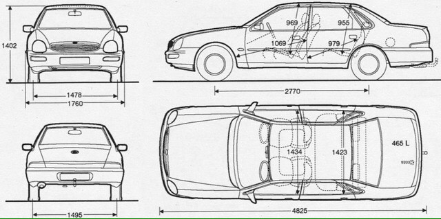 Чертеж форд скорпио 1 То чувство когда ты длиннее туарега. - Ford Scorpio II, 2 л, 1994 года просто та