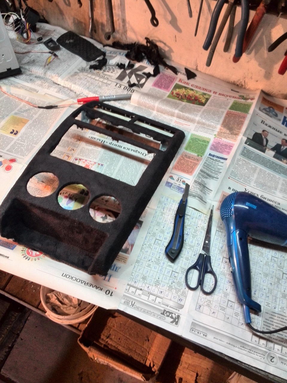 Переделка приборной панели по 2DIN магнитолу — Lada Приора хэтчбек, 1,6 ...