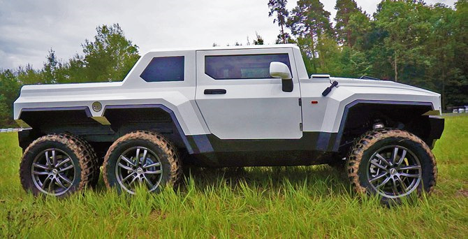 Hummer h2 шестиколесный