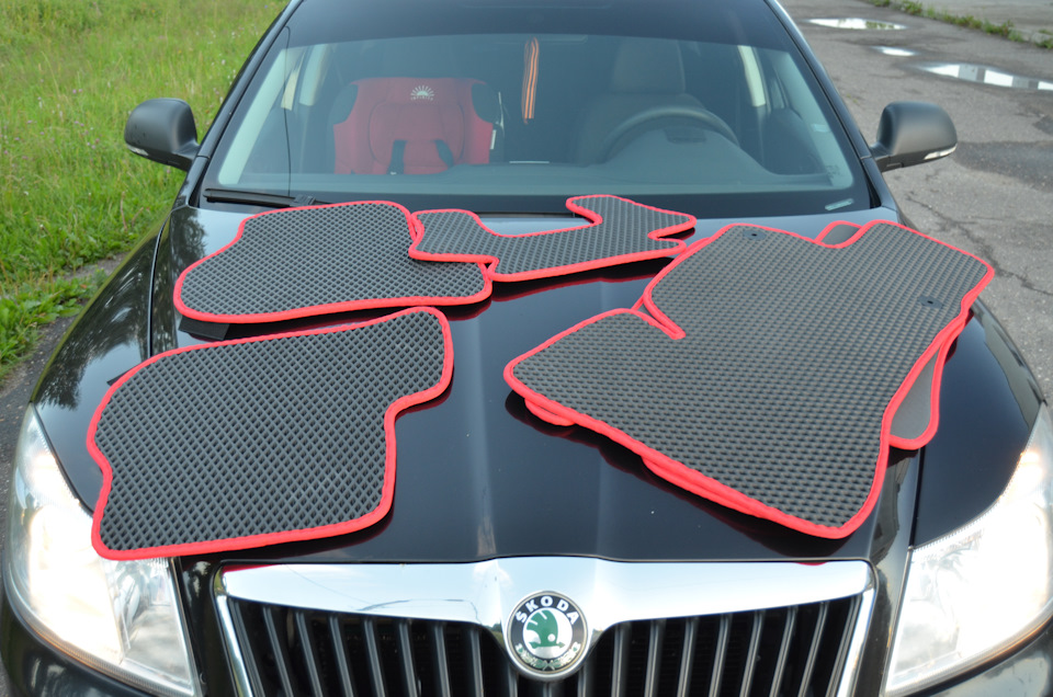 Полимерные авто коврики EVA — Skoda Octavia A5 Mk2, 1,6 л, 2010 года ...