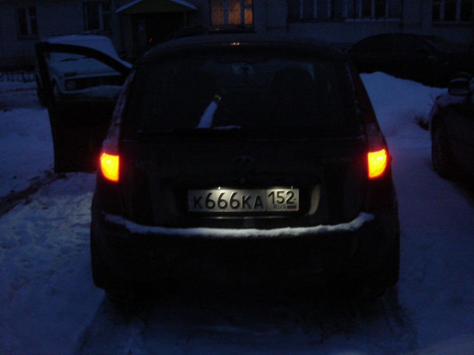 Подсветка номера — Lada Калина Хэтчбек (1G), 1,6 л, 2012 года | тюнинг ...