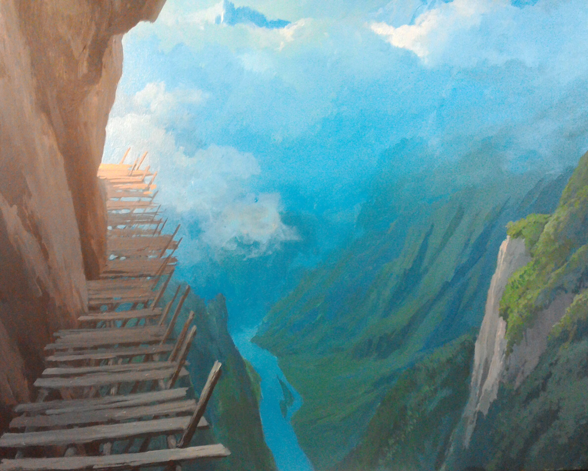 ТРОПИНКА НА КРАЮ СКАЛЫ эскиз росписи — DRIVE2