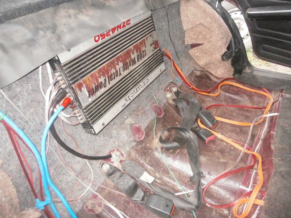 подключение 4хканального усилителя Crunch PZN-4250 на тыл и фронт ...