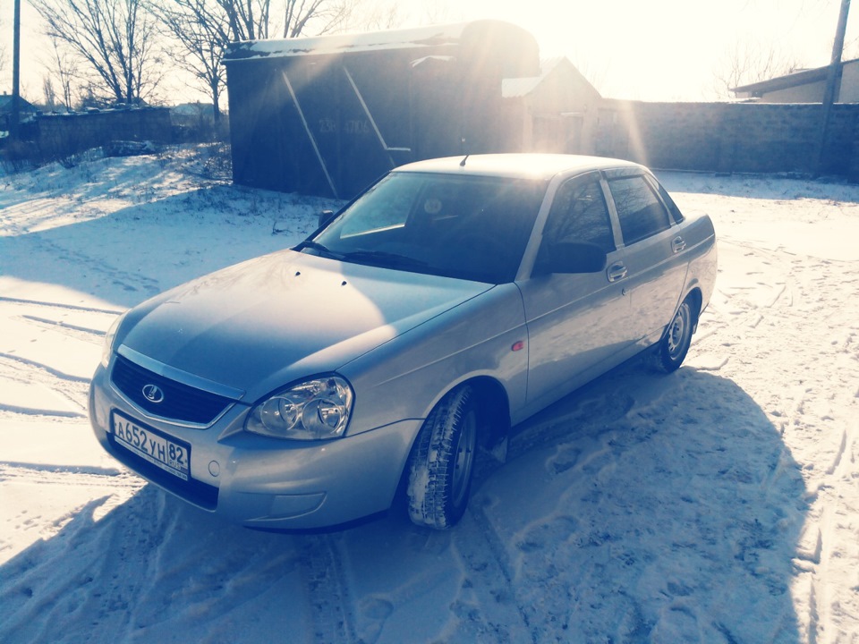 Приора и снег. — Lada Приора седан, 1,6 л, 2015 года | наблюдение | DRIVE2