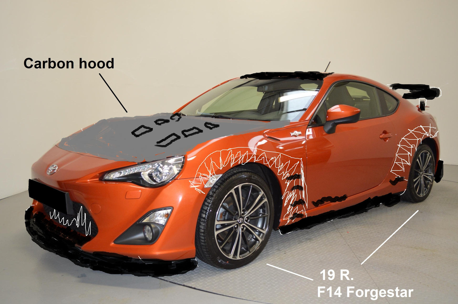 Тойота gt 86 оранжевая