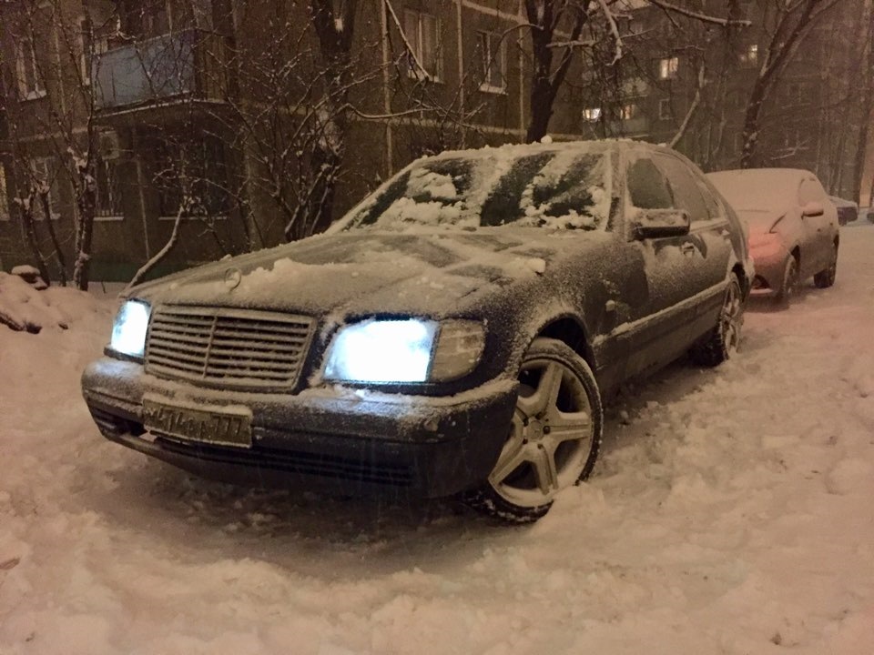 Мерседес w140 зимой