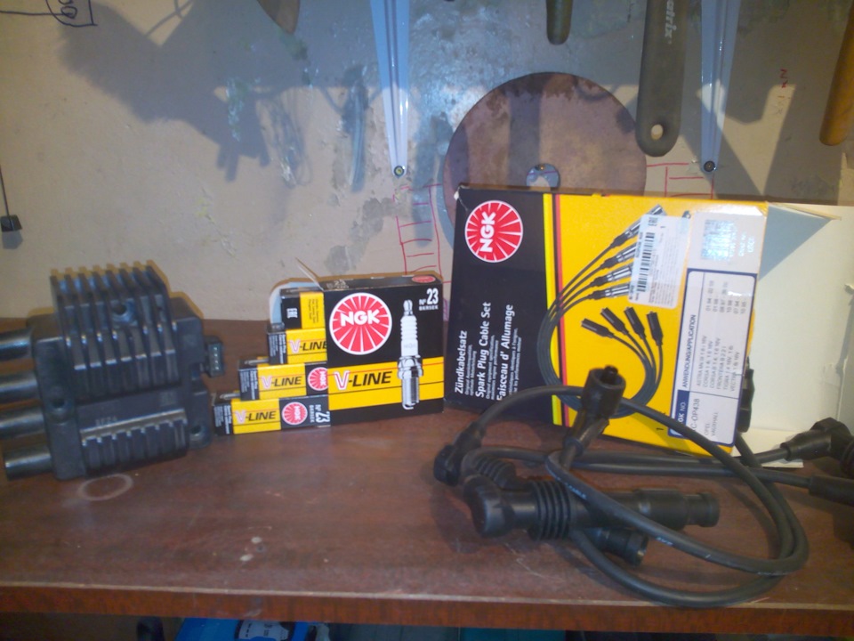 Катушка, свечи, провода. — Opel Vectra B, 1,6 л, 1996 года ...